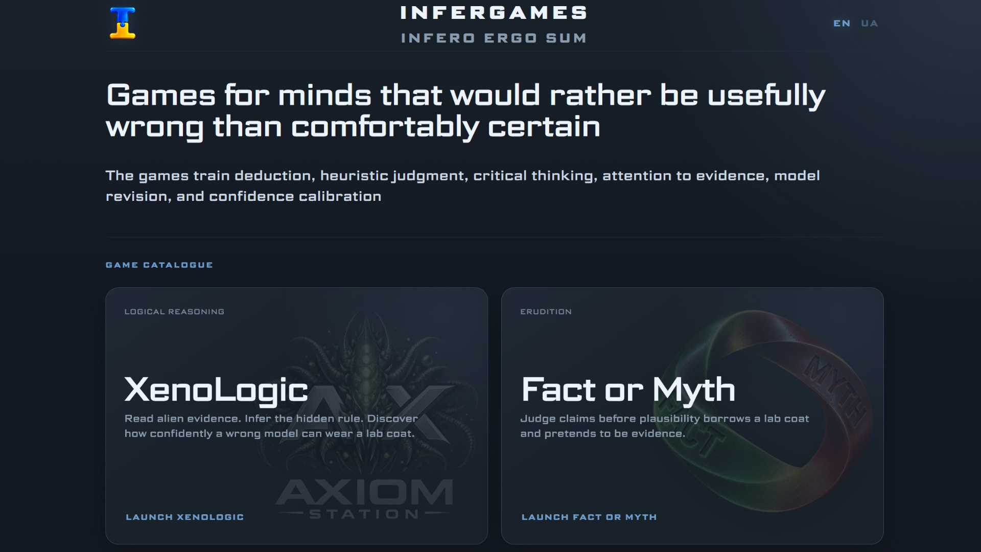 INFERGAMES portal preview